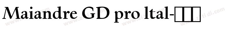 Maiandre GD pro ltal字体转换